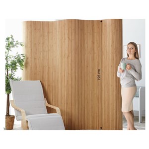 Paravent bambou 195 x 250 cm brun