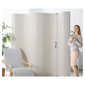 Paravent bambou 195 x 250 cm blanc