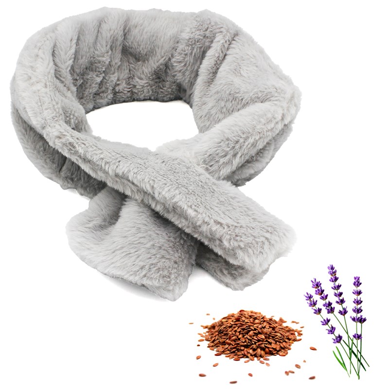 Écharpe chauffante lavande - graines de lin - chaleur douce et relaxante