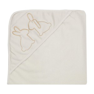 Lot de 2 cape de bain beige 70x70 cm