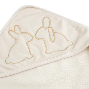 Lot de 2 cape de bain beige 70x70 cm