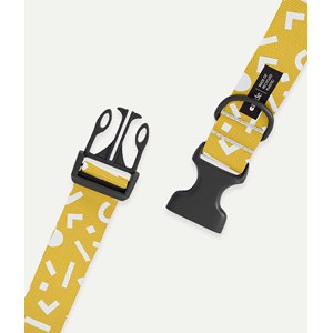 Collier pet recyclé xs - moutarde