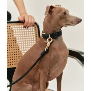 Collier en matière vegan s - noir