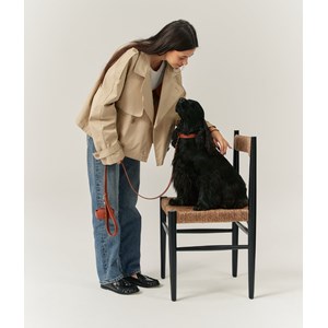 Collier en matière vegan m - marron