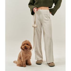 Laisse en matière vegan - beige