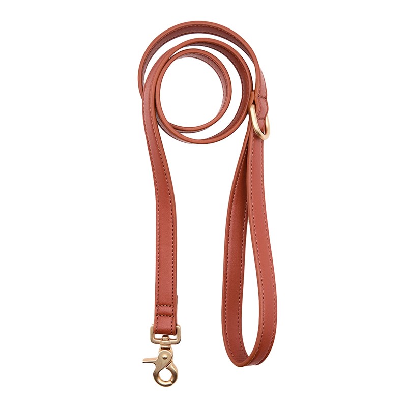 Laisse en matière vegan - marron