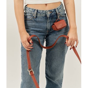 Laisse cuir vegan multiposition - marron