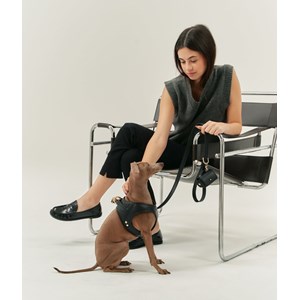 Harnais en matière vegan l - noir