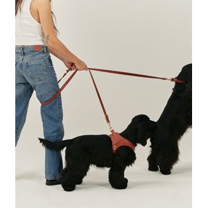 Harnais en matière vegan l - marron