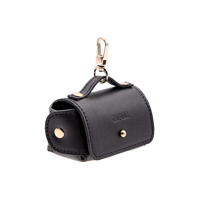 Porte-sac en matière vegan - noir