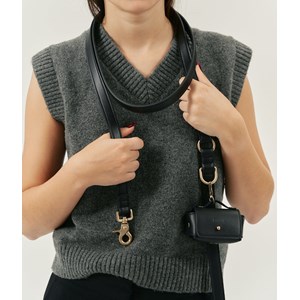 Porte-sac en matière vegan - noir