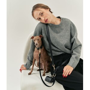 Porte-sac en matière vegan - noir