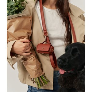 Porte-sac en matière vegan - marron