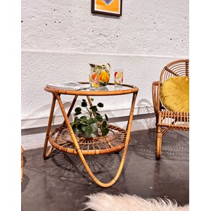 Léonie, la table basse en rotin n°236