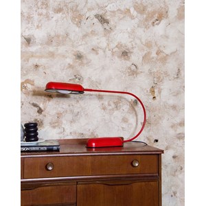 Lampe à poser en métal rouge n°378