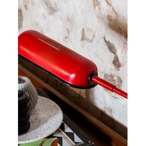 Lampe à poser en métal rouge n°378