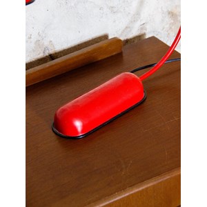 Lampe à poser en métal rouge n°378