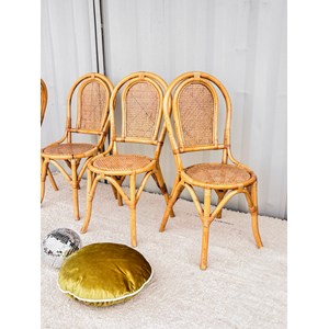 Lot de 4 chaises cannées n°609