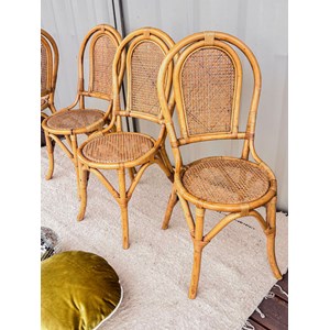 Lot de 4 chaises cannées n°609