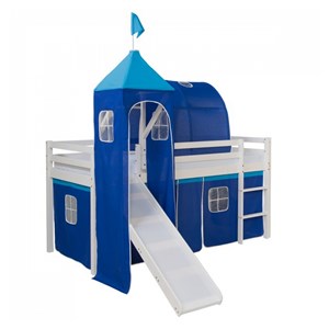 Lit toboggan avec tour - couleur bleu