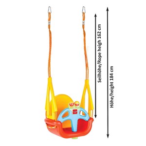 Balançoire grow with me 3en1 rouge