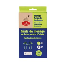 Boîte d'une paire de gants en latex natu