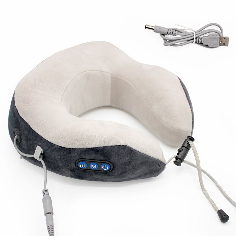 Masseur cervical chauffant - vibrations reglables - memoire de forme