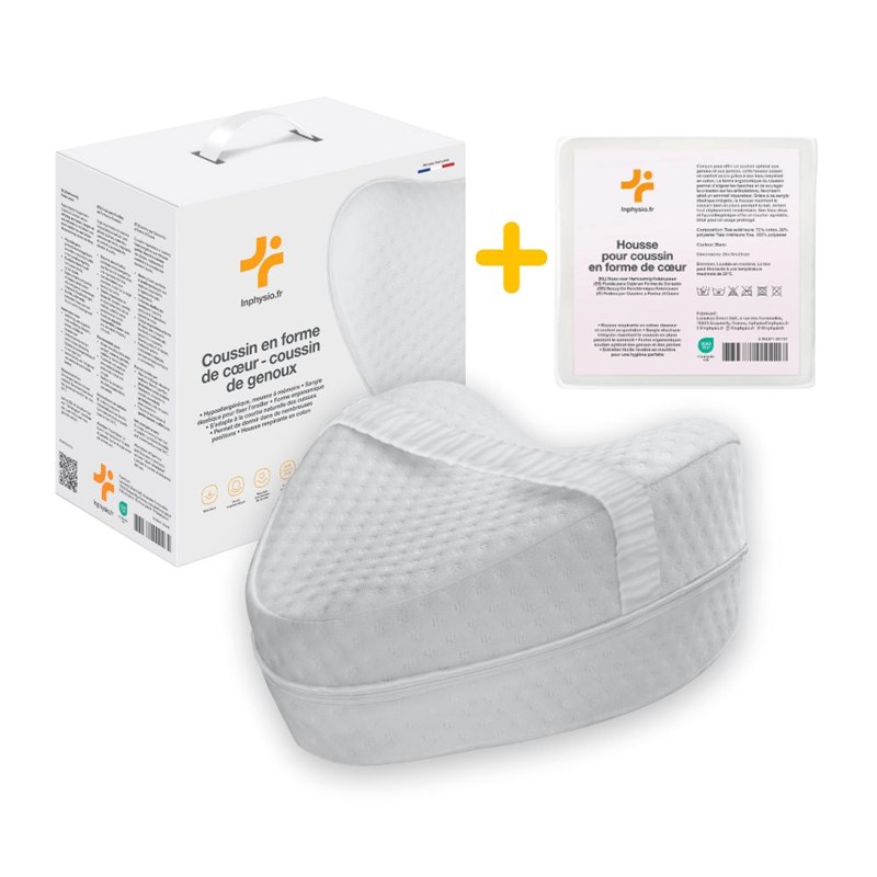 Set coussin cœur + housse extra