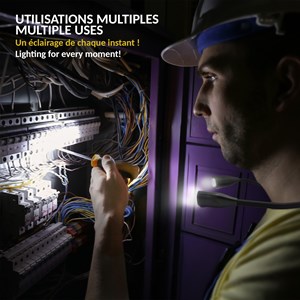 Lampe de lecture de cou rechargeable 3 couleurs 3 intensités