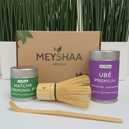 Pack matcha & ube + fouet chasen