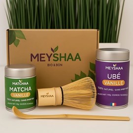 Pack matcha & ube vanille + fouet chasen