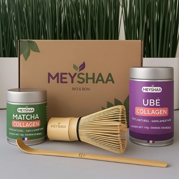 Box matcha & ube collagen + fouet chasen