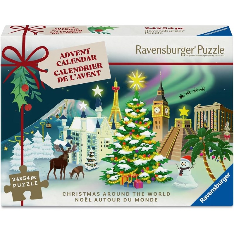 Calendrier de l'avent puzzle noël autour du monde