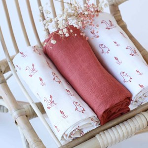 Lot de 3 langes 70x70 terracotta 70x70 c