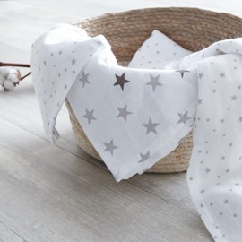 Pack de 6 langes bébé gris