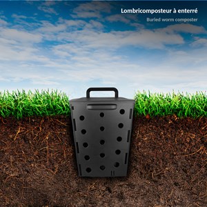 Composteur de jardin 17 l - bac à compost pour déchets organiques -