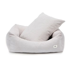 Panier en velours côtelé l - blanc