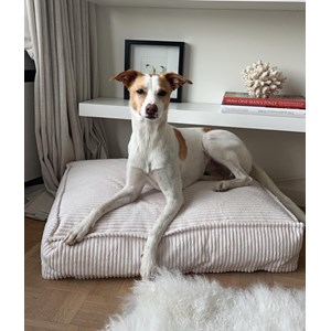 Matelas en velours côtelé m - blanc