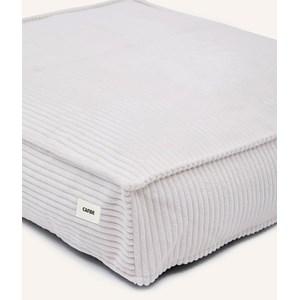 Matelas en velours côtelé l - blanc