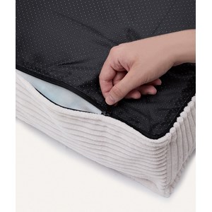 Matelas en velours côtelé l - blanc