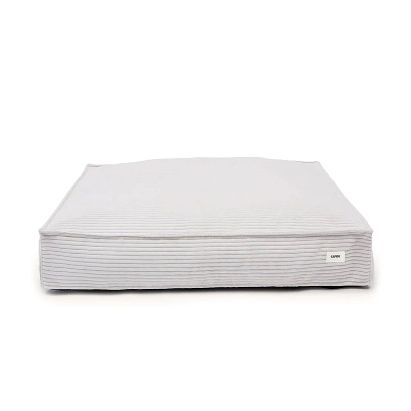 Matelas en velours côtelé xl - blanc