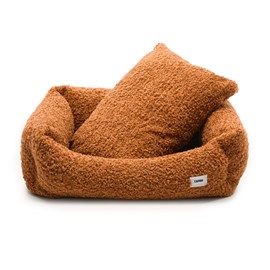 Panier en effet bouclette m - moutarde