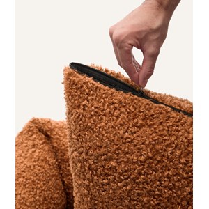 Panier en effet bouclette m - moutarde