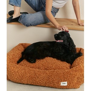 Panier en effet bouclette m - moutarde