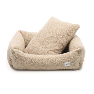Panier en effet bouclette m - beige