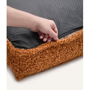 Matelas en effet bouclette l- moutarde