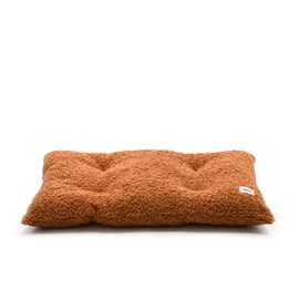 Coussin de lit effet bouclette -moutarde