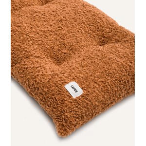 Coussin de lit effet bouclette -moutarde