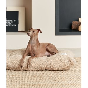 Coussin de lit effet bouclette - beige