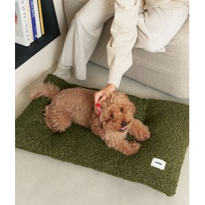 Coussin de lit effet bouclette - vert